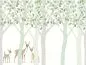Preview: Wallpower Junior 364198 Deer, Leaf, Tree XL
