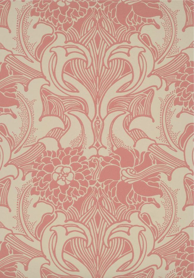 Preview: Dahlia Scroll - Carmine