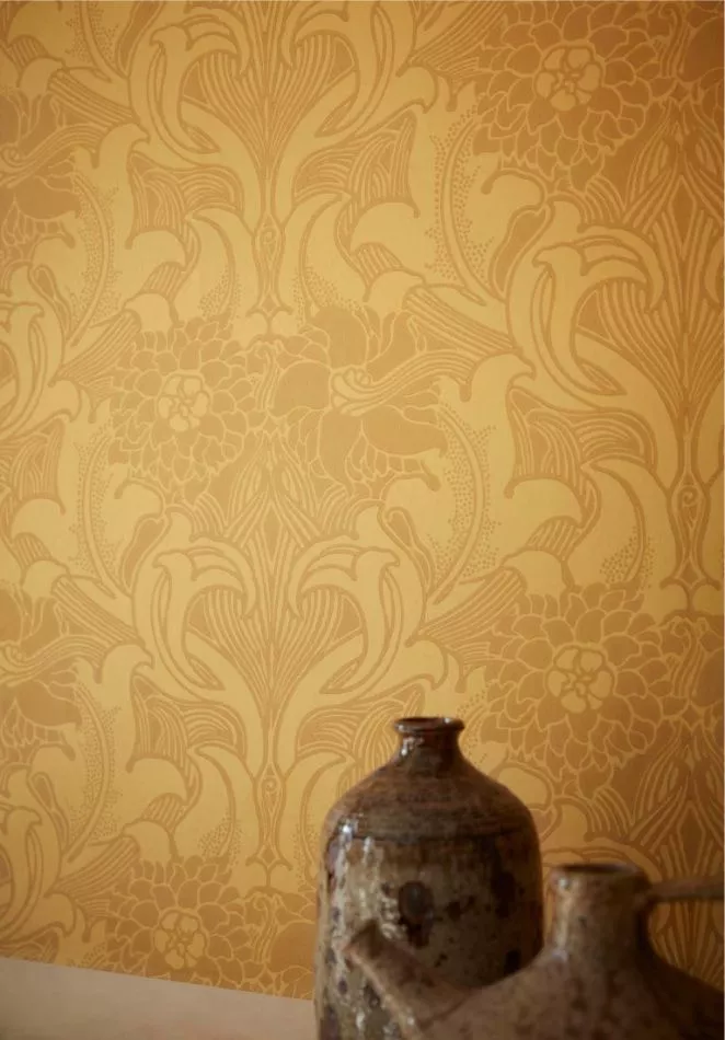 Dahlia Scroll - Giallo