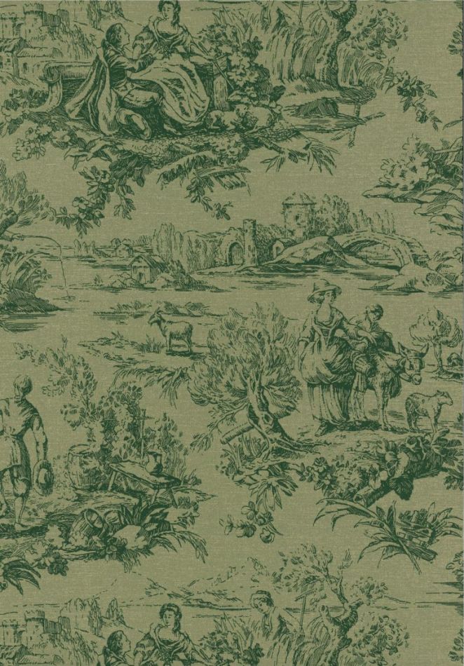 Preview: Lovers' Toile - Dark Brunswick Green