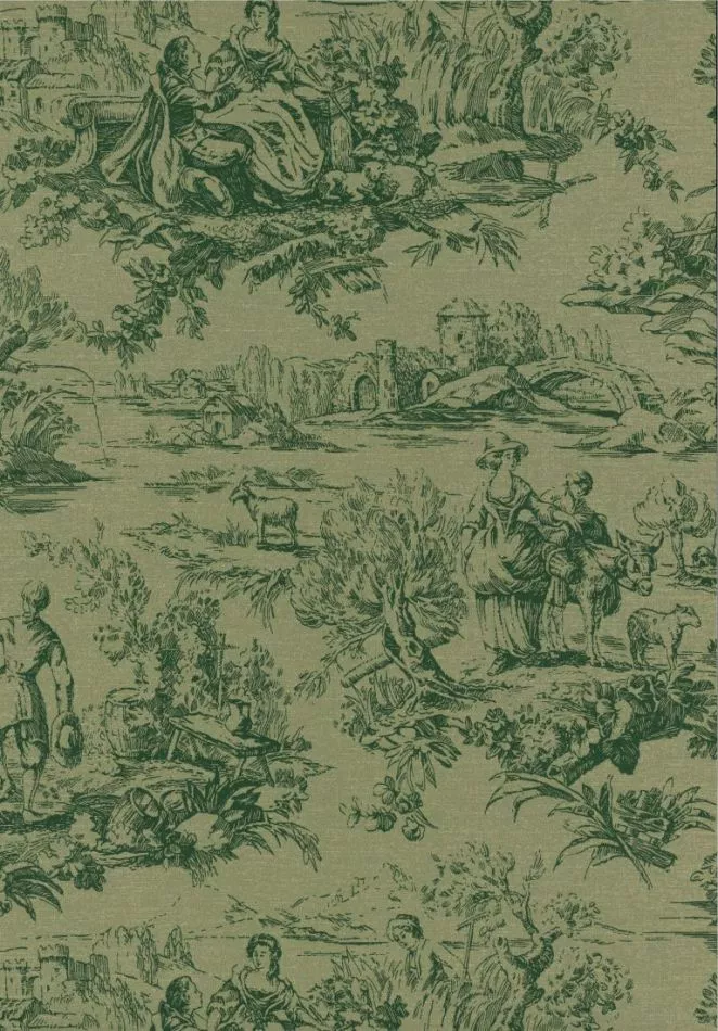 Lovers' Toile - Dark Brunswick Green