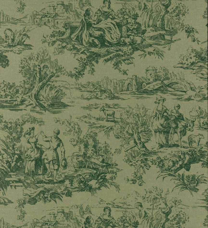 Preview: Lovers' Toile - Dark Brunswick Green