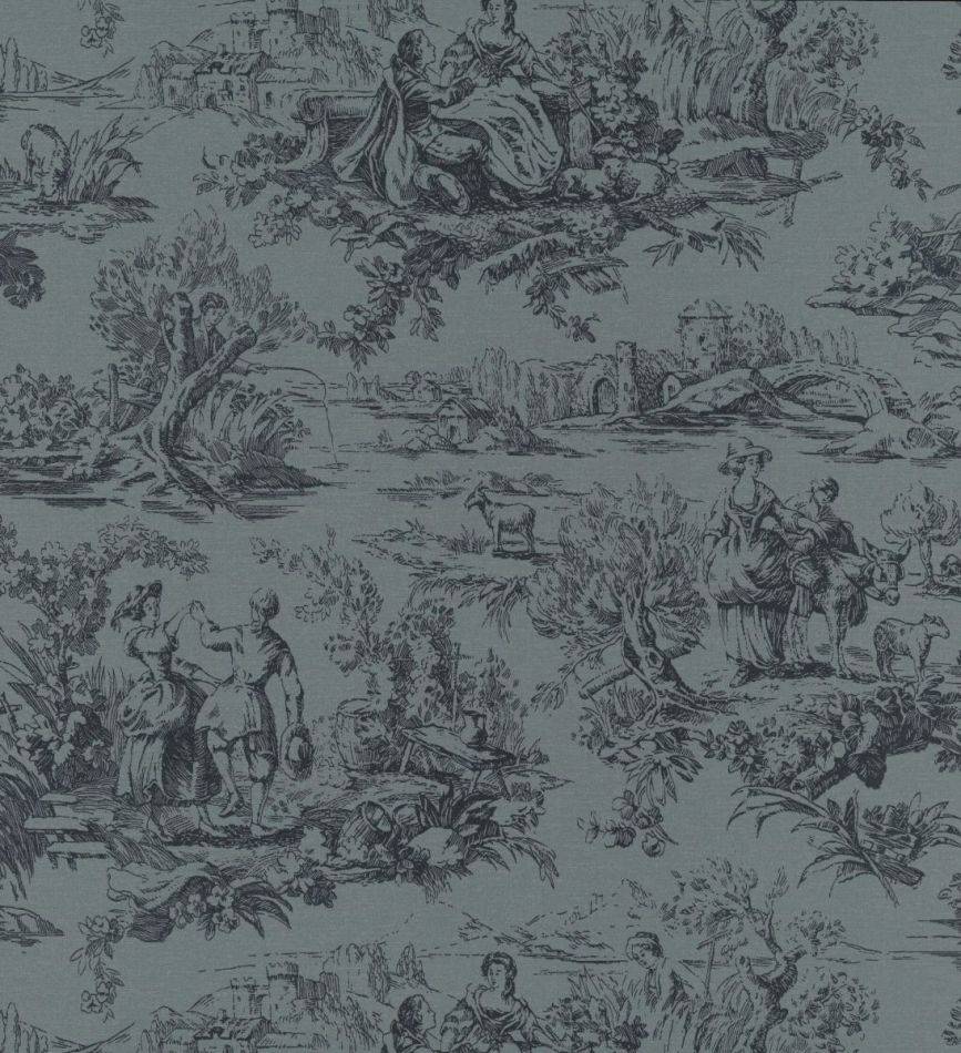 Preview: Lovers' Toile - Hicks Blue