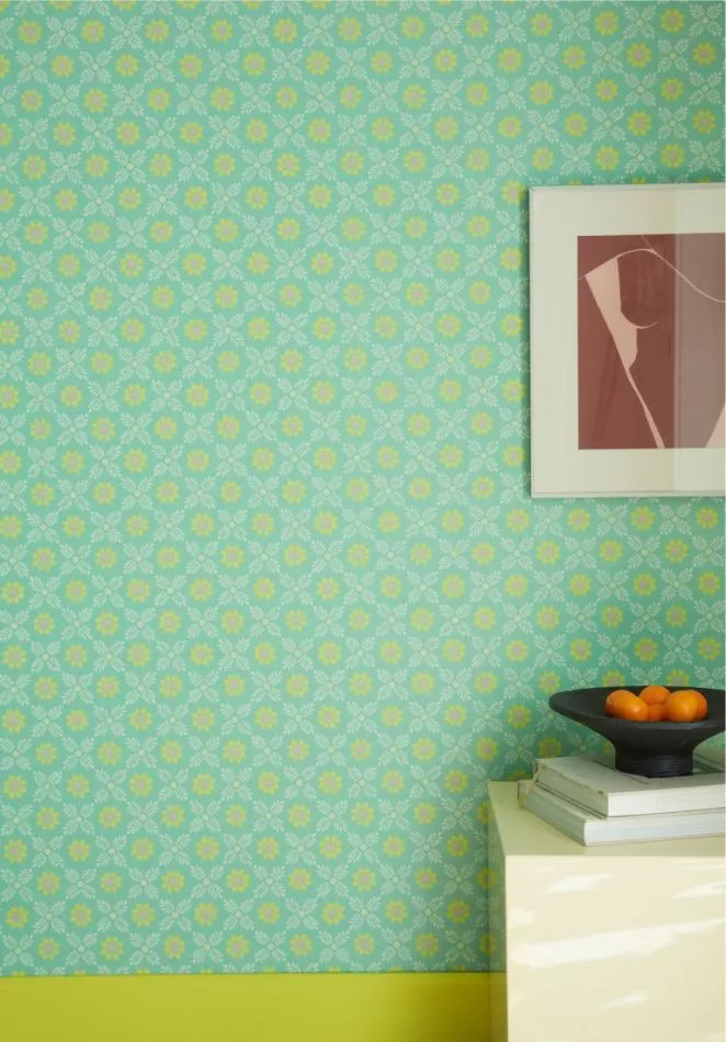 Ditsy Block - Green Verditer