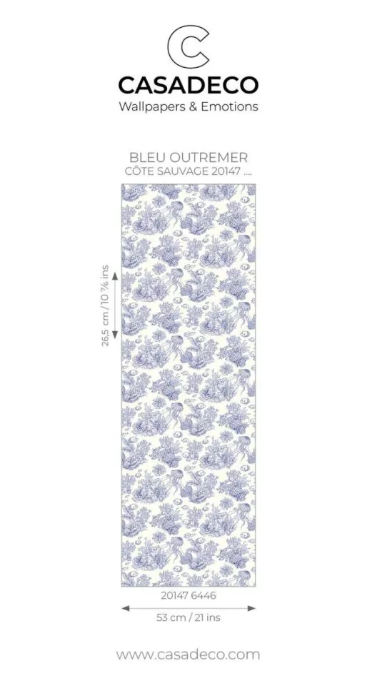 Côte sauvage 201476446 Bleu outremer