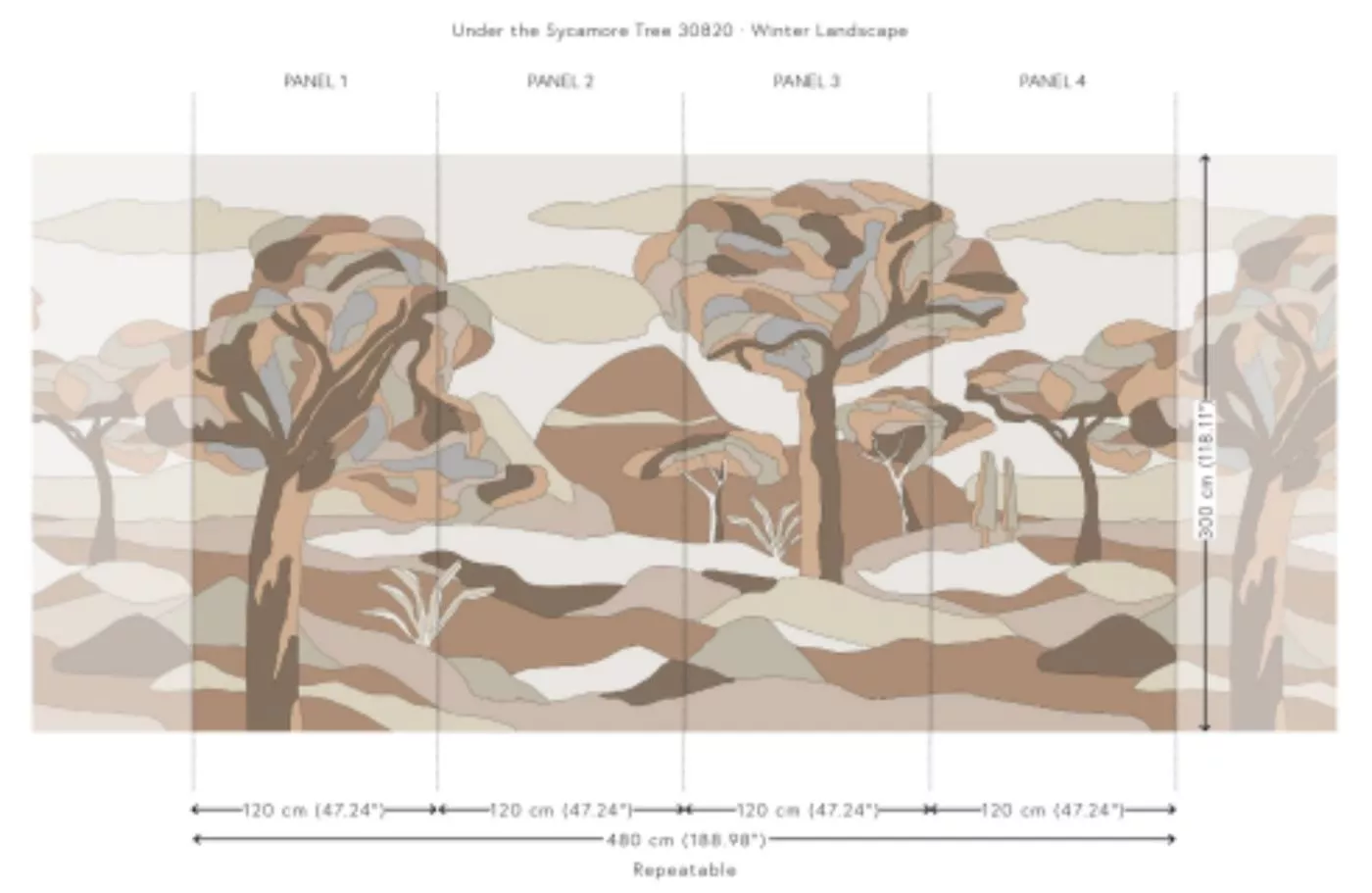 Under the Sycamore Tree 30820 Winter Landscape