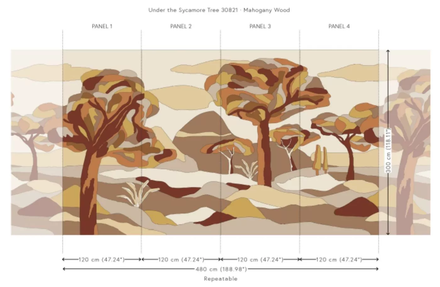Under the Sycamore Tree 30821 Mahogany Wood