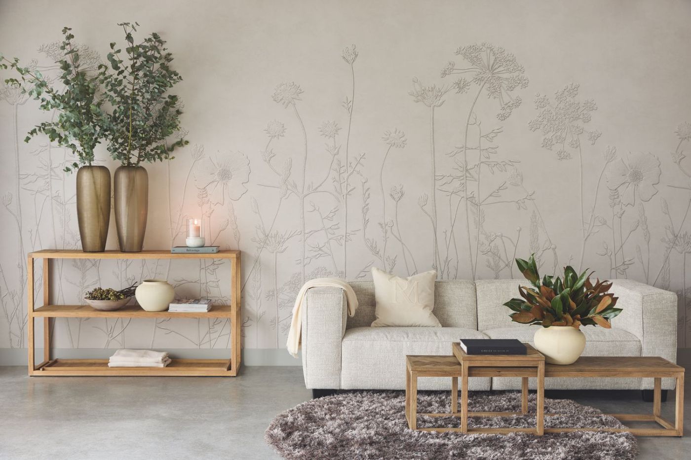 Preview: Shilhouette Flowers 350702 Taupe