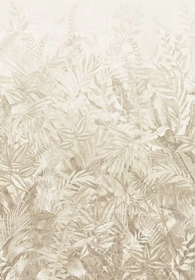 Linen Leaves 350704 Camel