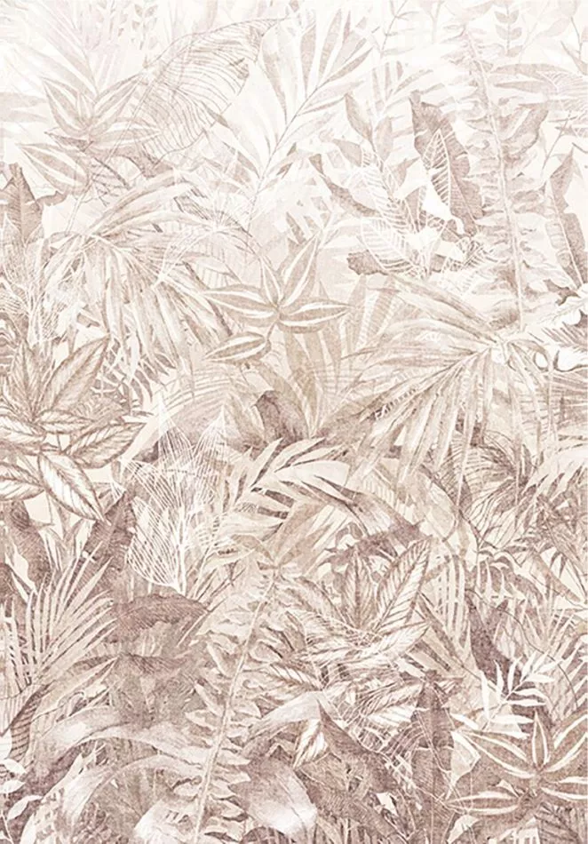 Linen Leaves 350707 Taupe