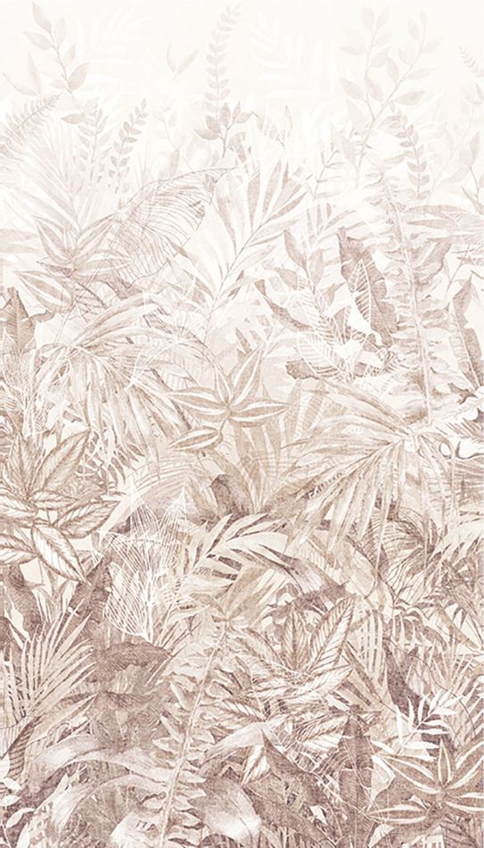 Preview: Linen Leaves 350707 Taupe