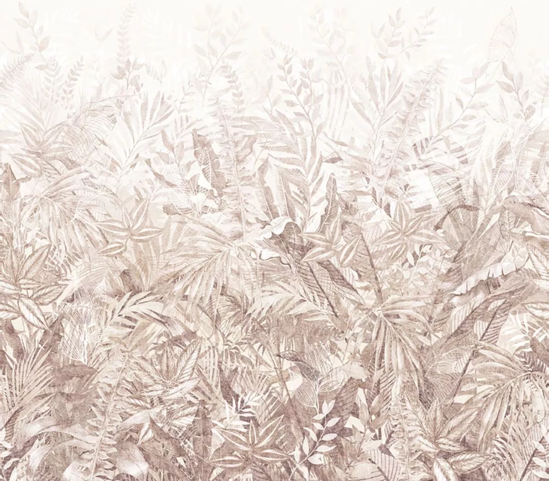 Linen Leaves 350708 Taupe