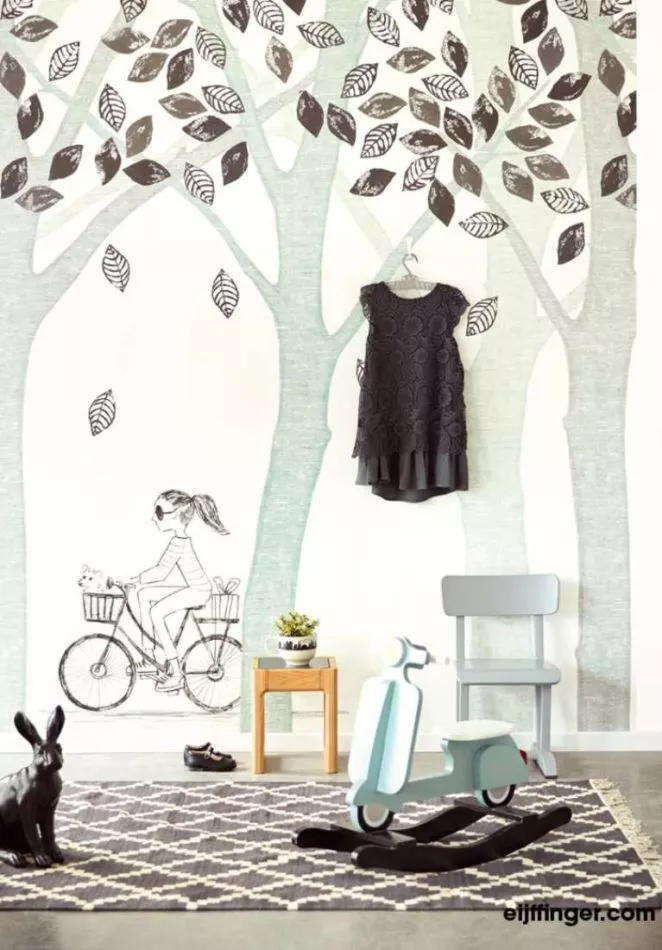 Wallpower Junior 364133 Bike, Leaf, Tree