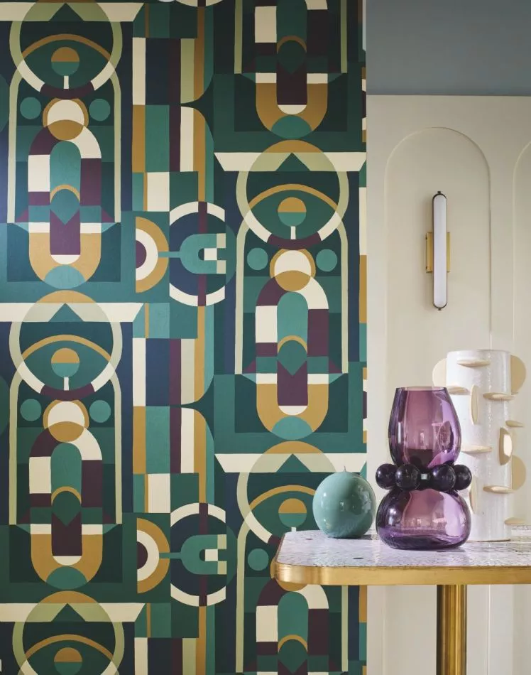 Vitrail 76250610 émeraude/violet