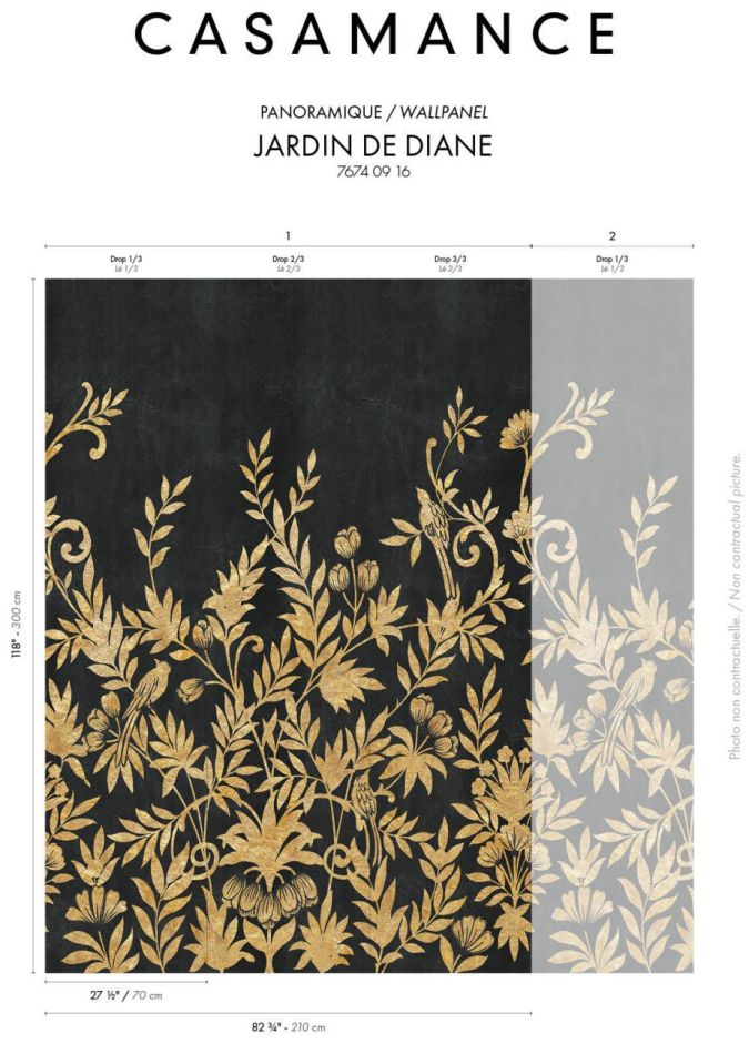 Preview: Jardin de Diane 76740916 Noir/doré