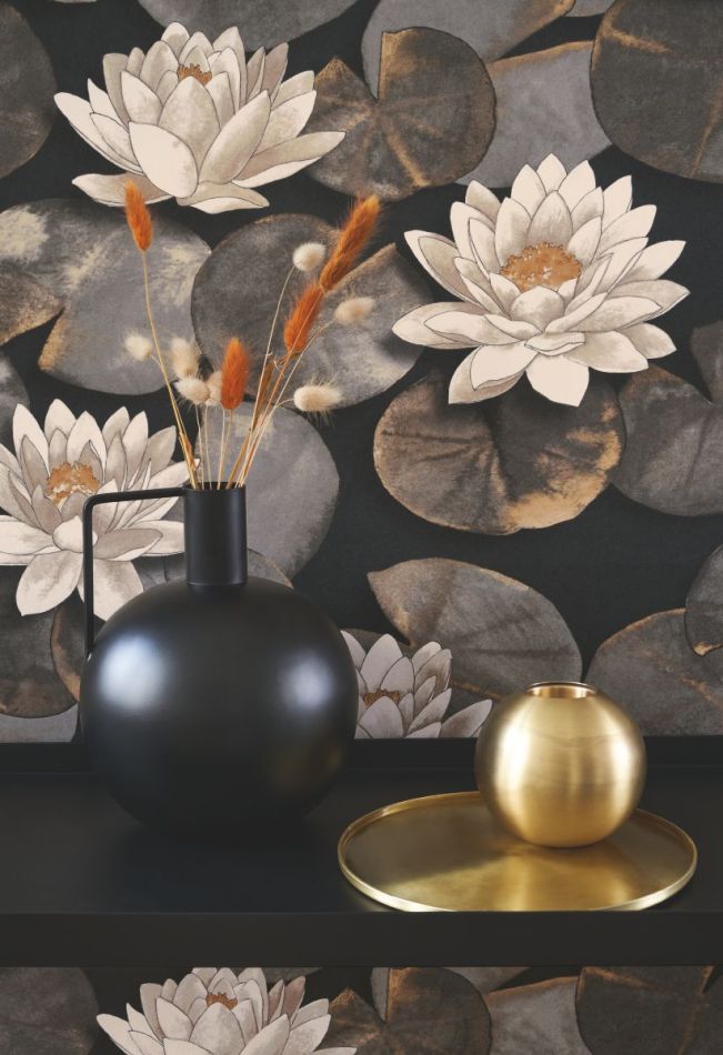 Preview: Gardens Nymphea 87639874 Noir fusain