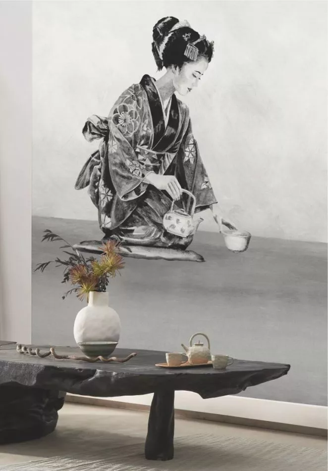 Ceremonie du thé_m 89509311 Noir fusain medium