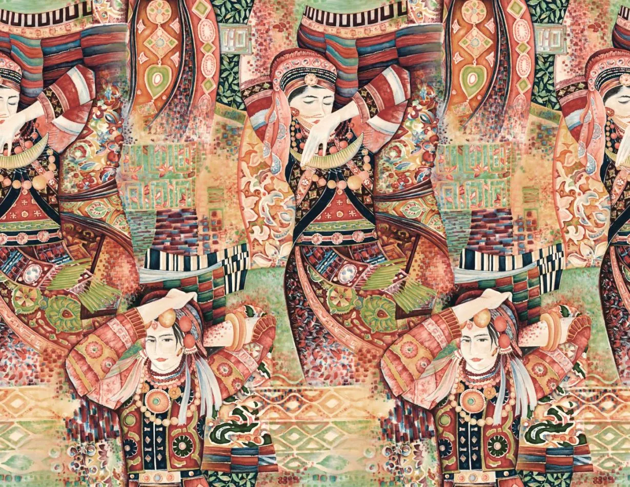 Decors Odisha Dance 97641 Red Rhapsody