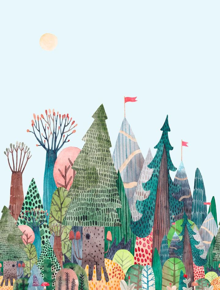 Preview: Pine Forest CW6034-2 Multicolour