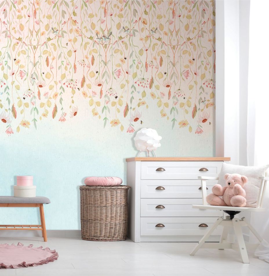 Preview: Flowers Fantasy CW6124-1 Sky Blue