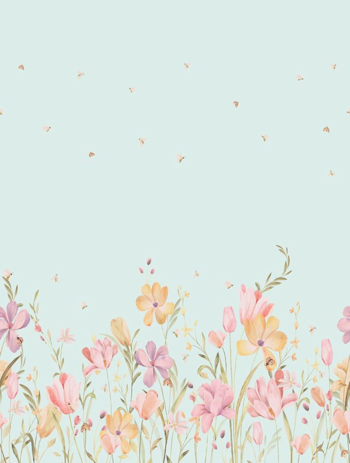 Preview: Bee Flowers CW6129-2 Skylight Blue