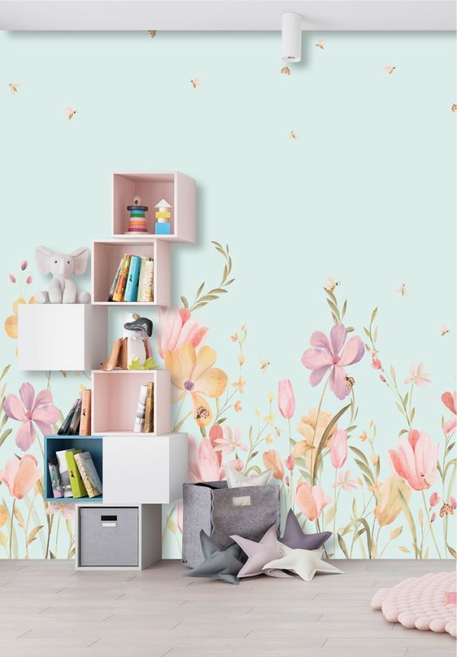 Preview: Bee Flowers CW6129-2 Skylight Blue