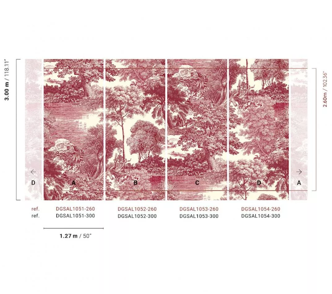 Salcey Burgundy DG2SAL105 - 300