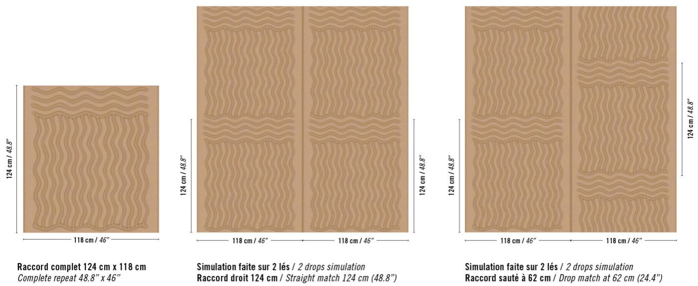 Elitis Forms Wave flanelle Elitis RM105505 wallpaper