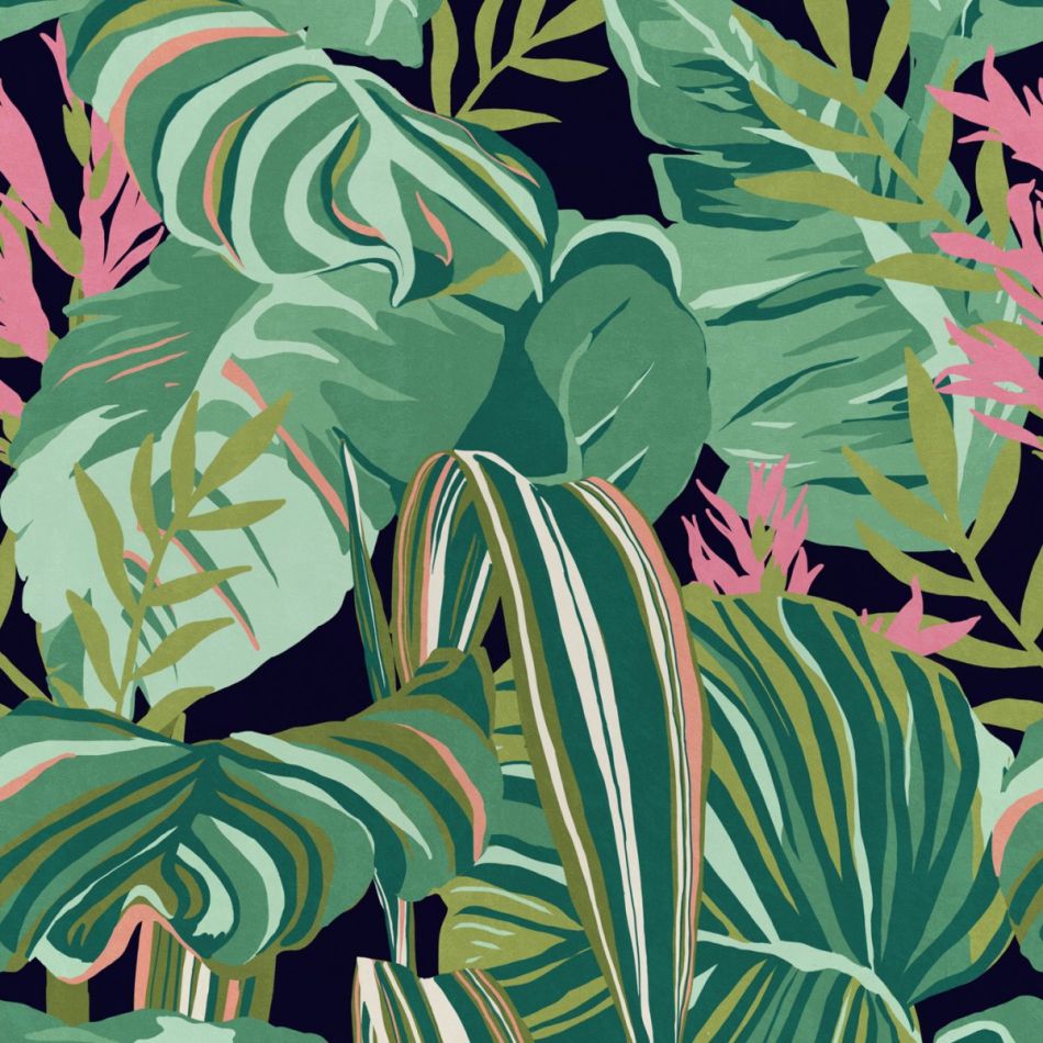 Preview: TROPICAL FOLIAGE Anthracite WP20366