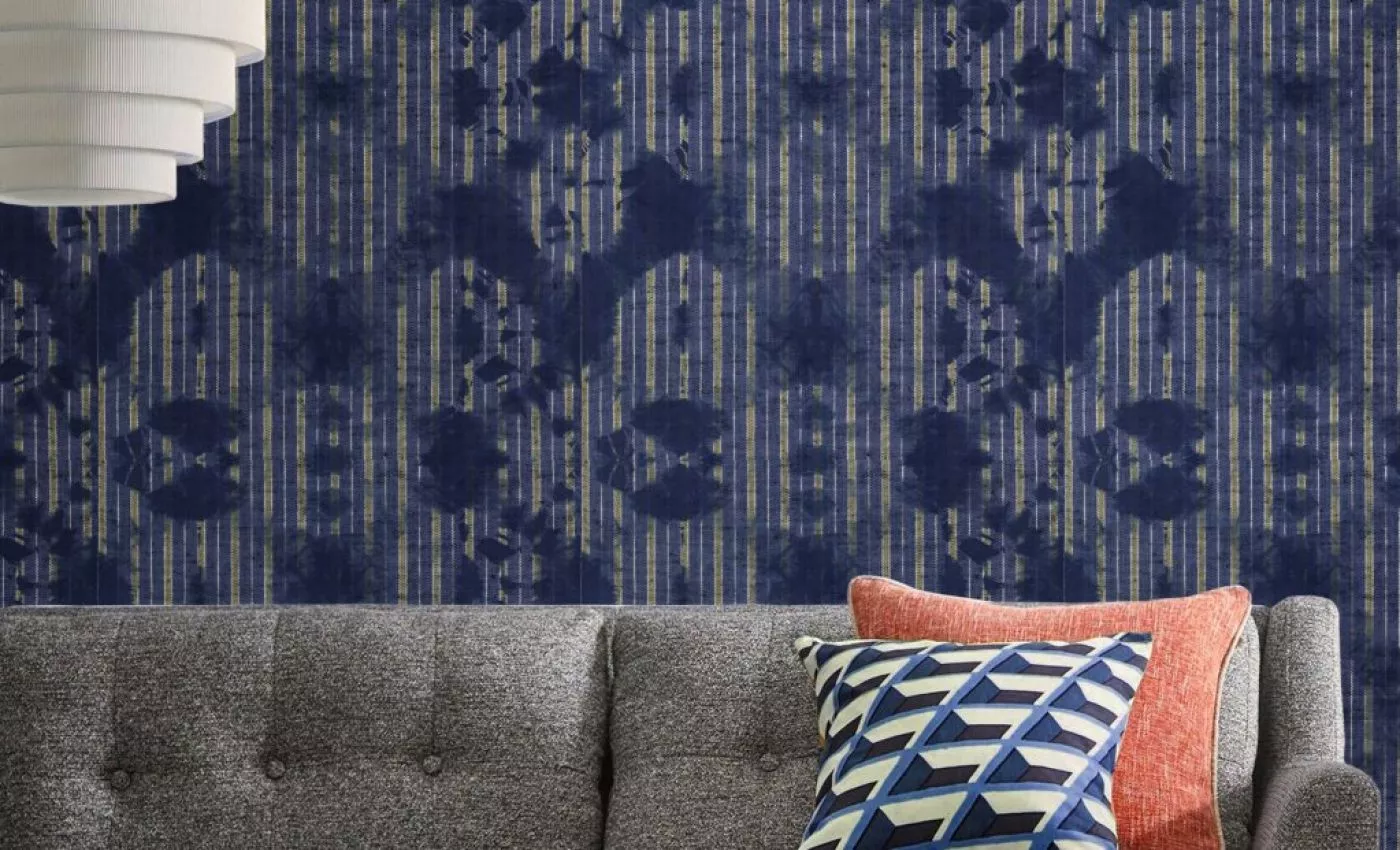 WASHED SHIBORI Indigo WP20396