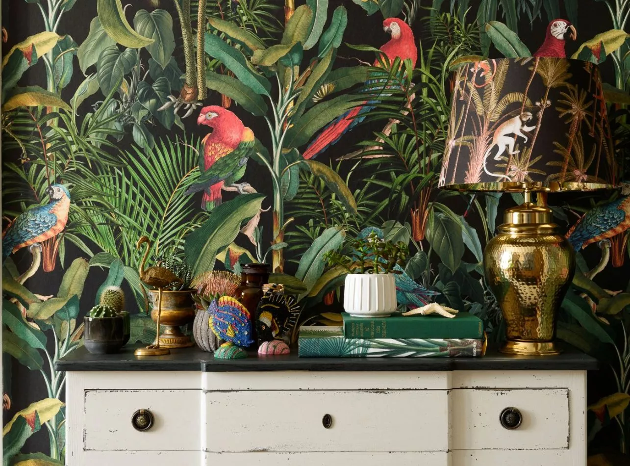 PARROTS OF BRASIL Anthracite WP20522