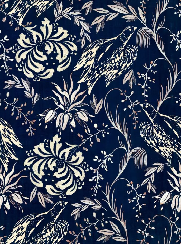 FOLK EMBROIDERY Indigo WP30016