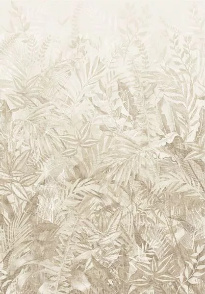 Linen Leaves 350704 Camel