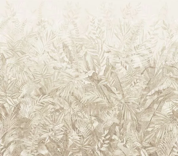 Linen Leaves 350704 Camel