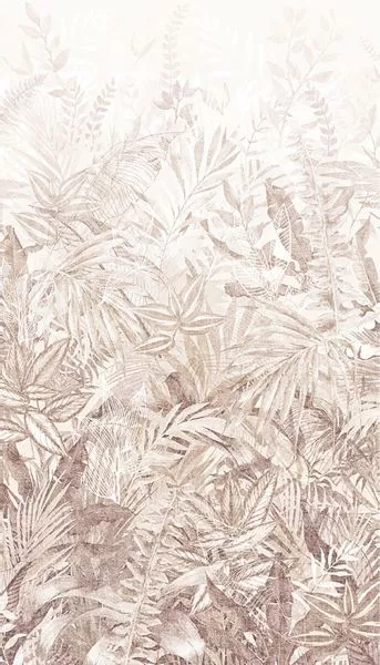 Linen Leaves 350707 Taupe