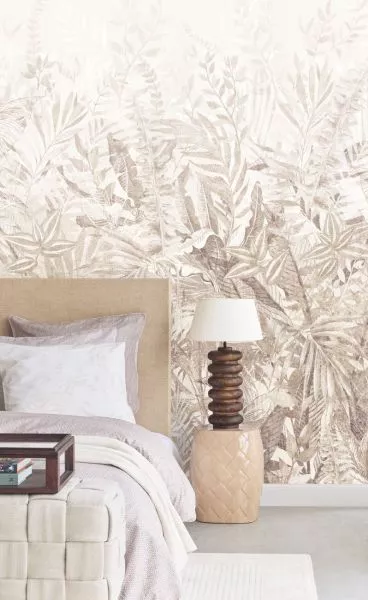 Linen Leaves 350708 Taupe