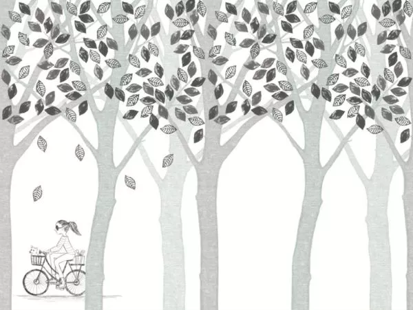 Wallpower Junior 364197 Bike, Leaf, Tree