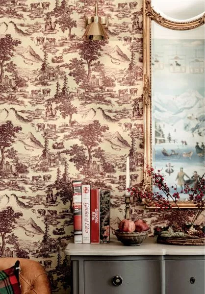 TOILE DU TYROL Burgundy WP30147