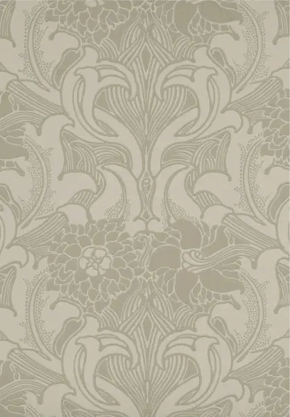 Dahlia Scroll - French Grey