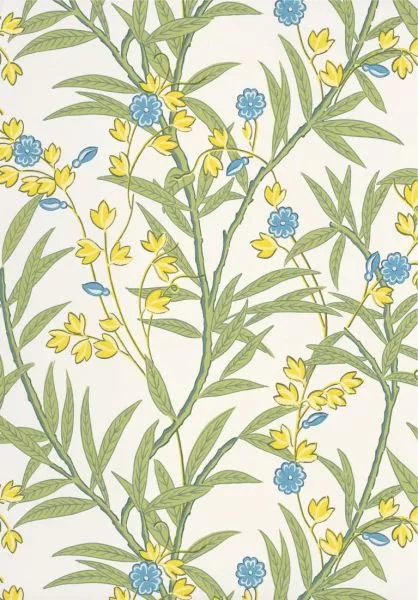 Bamboo Floral - Blue Verditer