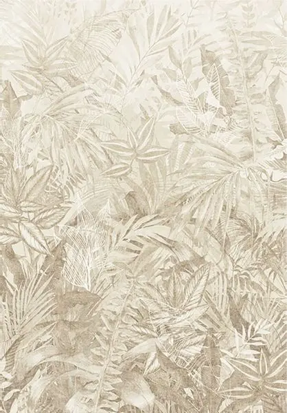 Linen Leaves 350703 Camel
