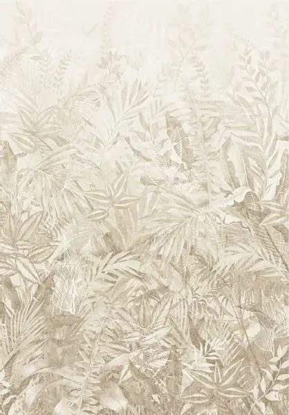 Linen Leaves 350704 Camel