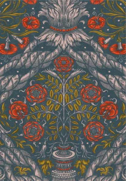 FLORAL ORNAMENT Scarlet WP20471