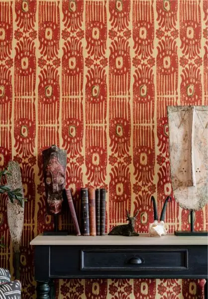TRIBAL IKAT Lava Red WP30114
